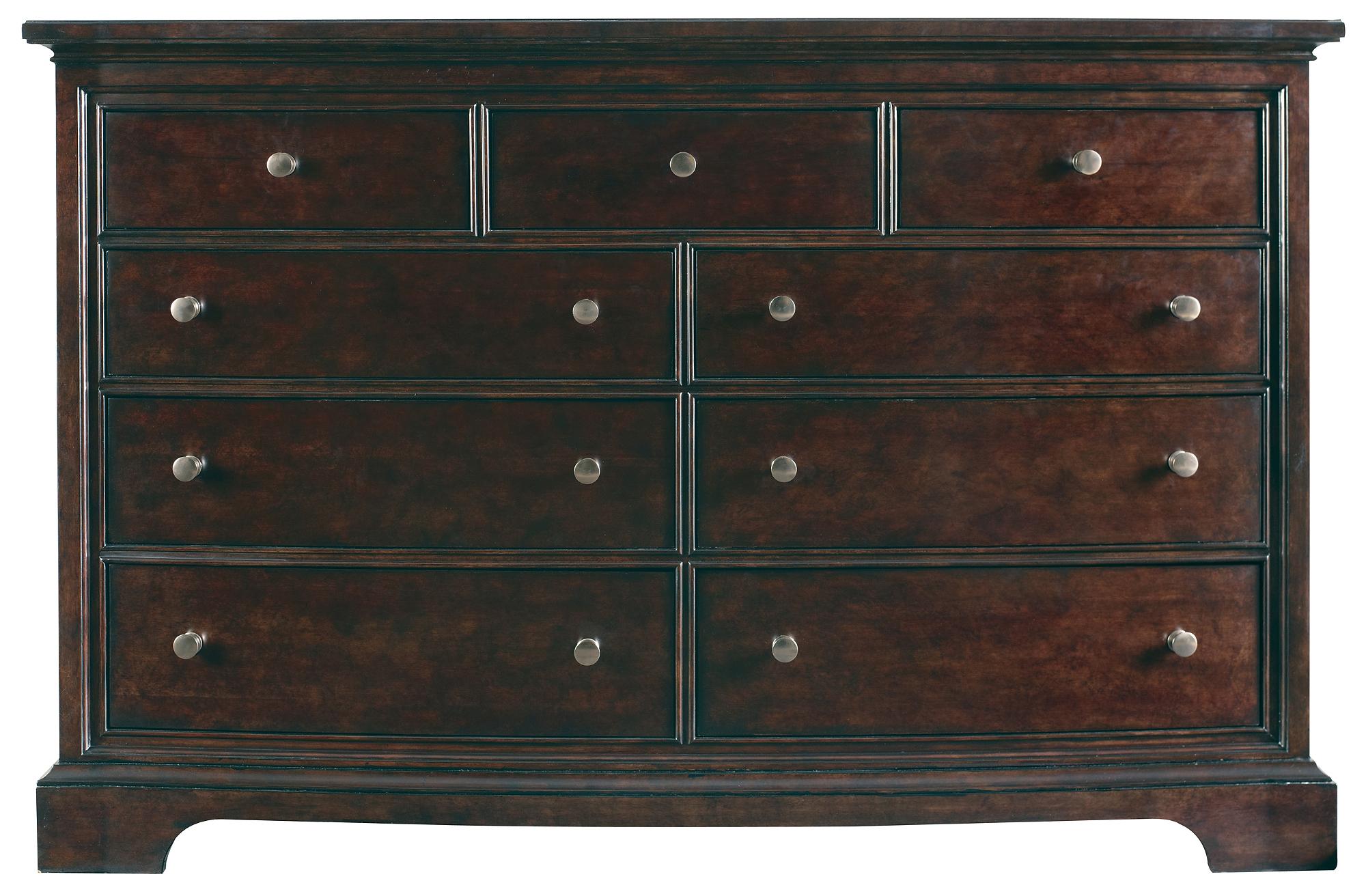 Stanley Furniture Transitional Nine Drawer Dresser with Wood Veneer
